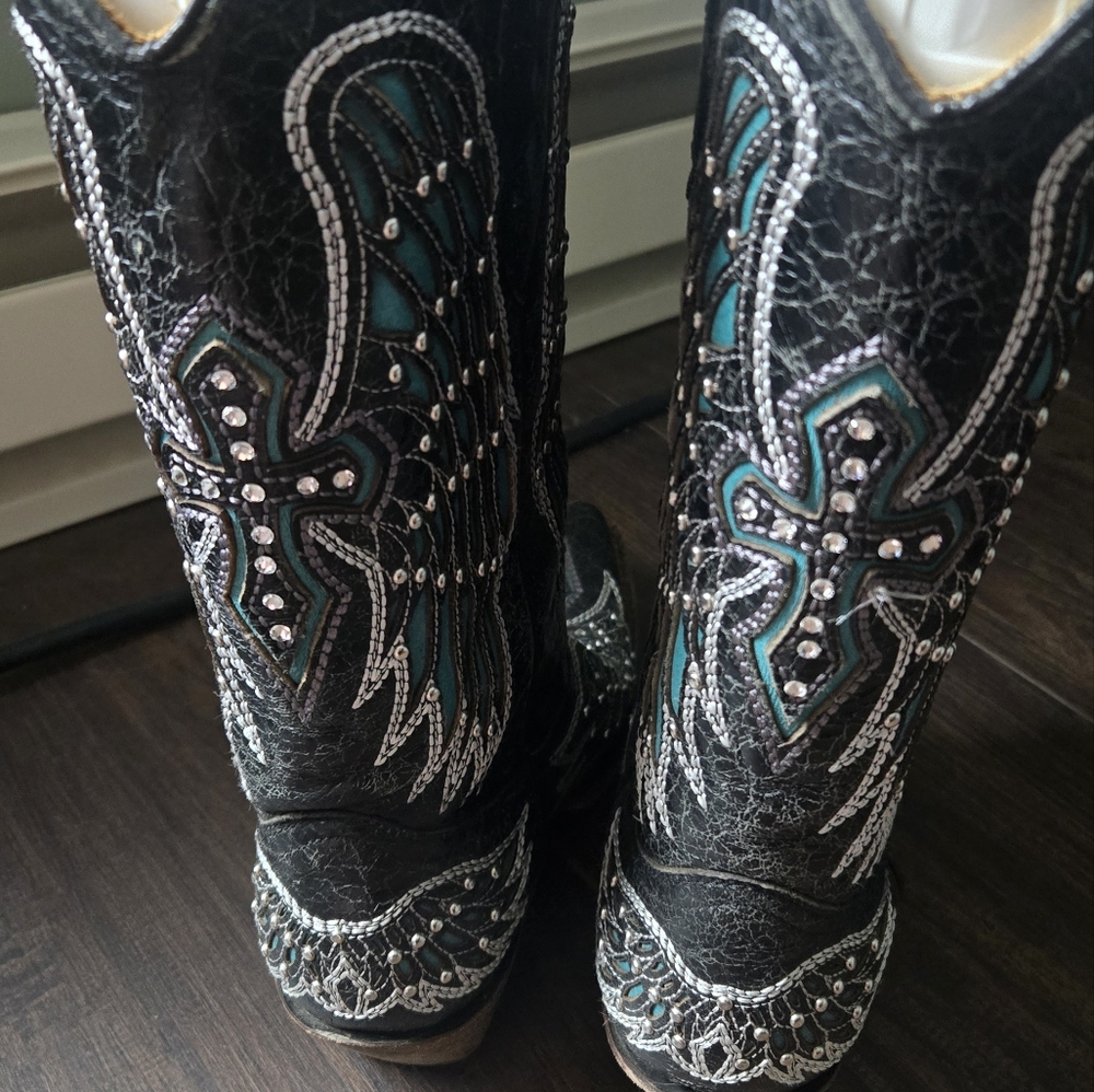 Corral Rhinestone Wing Cowboy boots - Picture 2 of 4